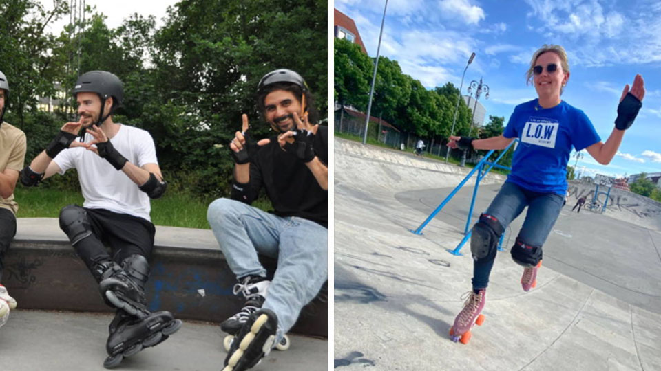 Rulleskøjtetræning med professionel instruktør. Lær fundamentale teknikker og få sjov og læring på seks hjul i halvanden times undervisning.