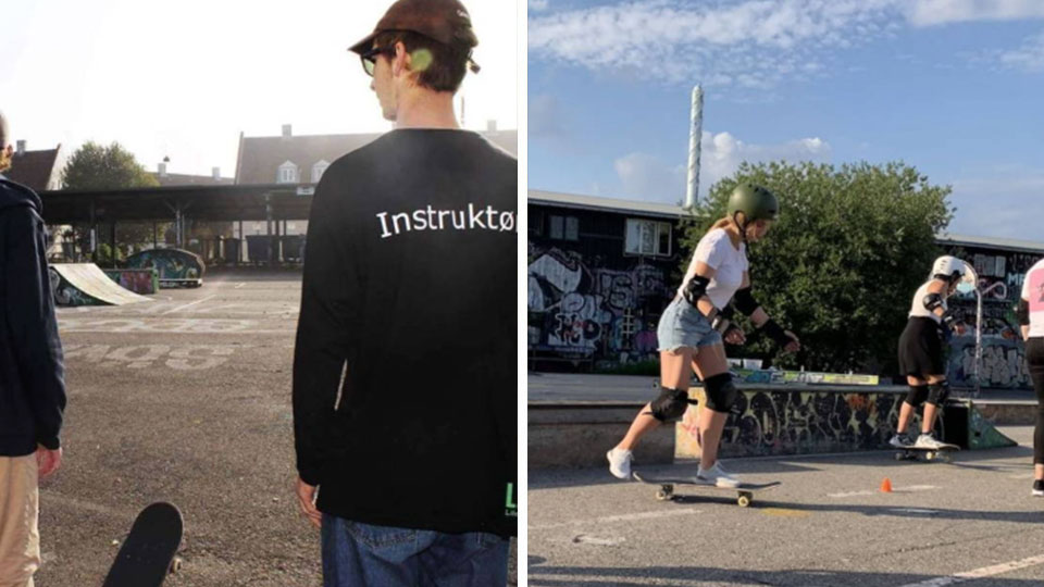 Holdundervisning i skateboard med uddannet instruktør. Lær fundamentale teknikker og tricks i halvanden times spændende træning.